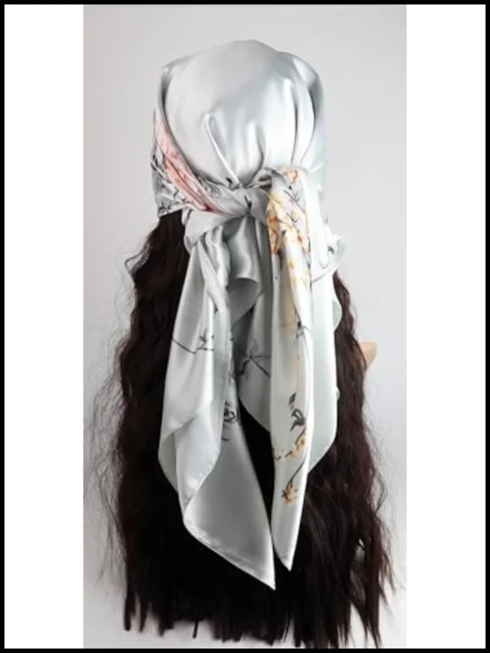 Silk Like Satin Hair Scarves for Women, 35x35 in, 4 Pack Head Wrap